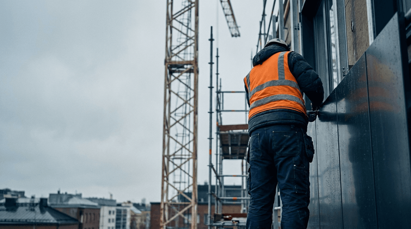 Rakennustyömaa pääkaupunkiseudulla — HRPV aliurakoitsijana